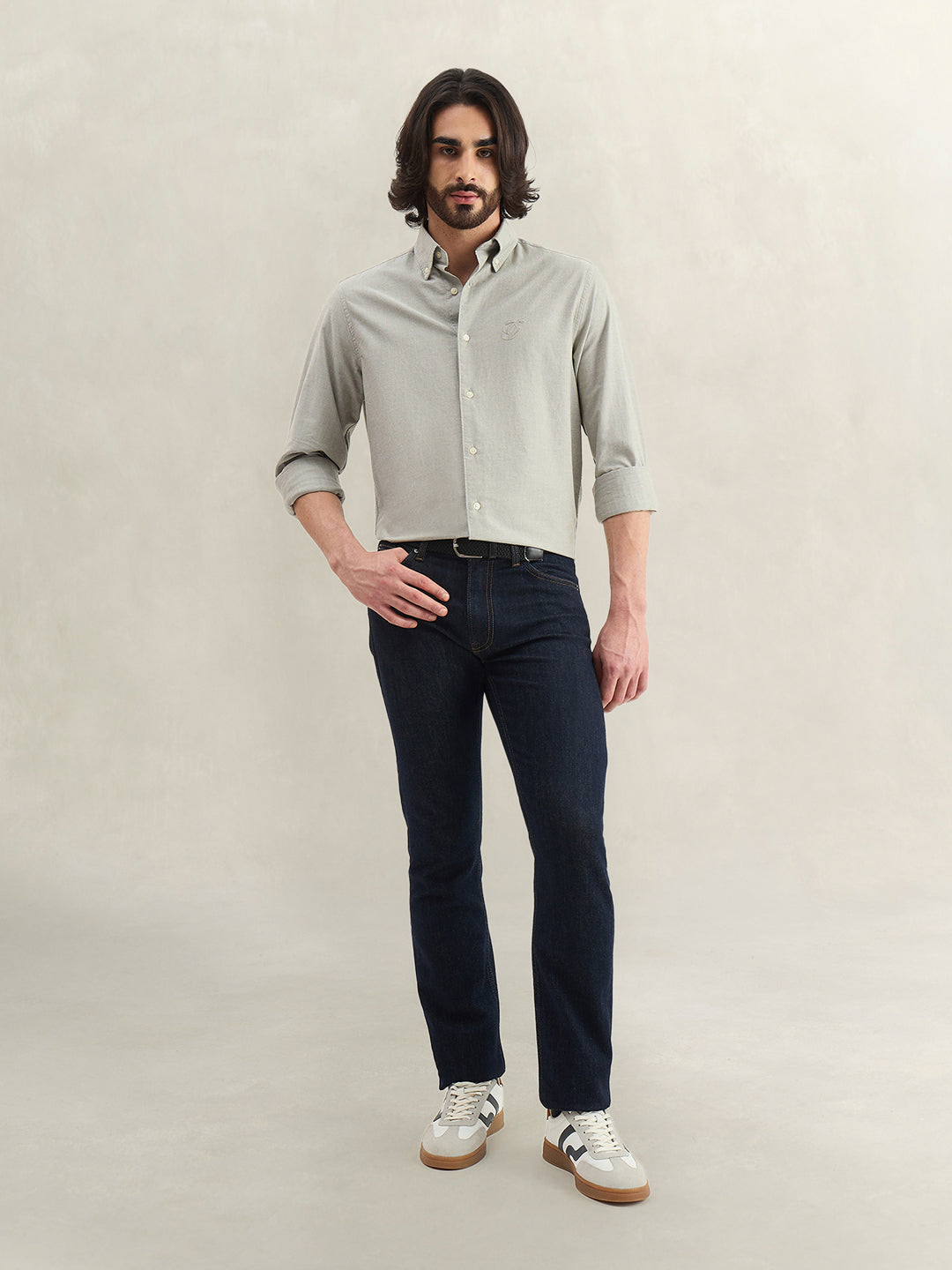 Gant Men Solid Grey Shirt