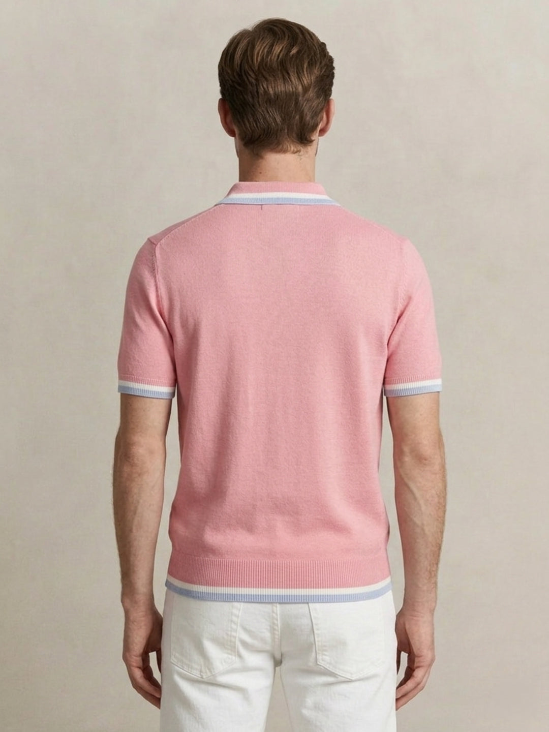 Gant Men Pink Solid Regular Fit Pure Cotton Polo T-Shirt