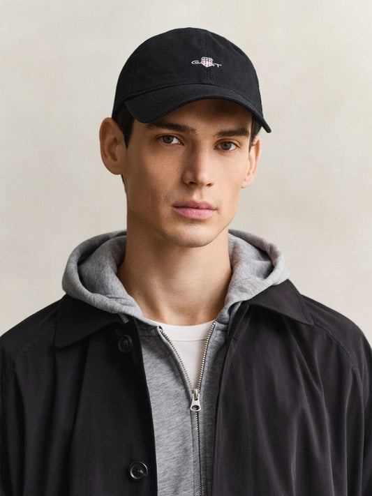 Gant Men Black Solid Shield Caps