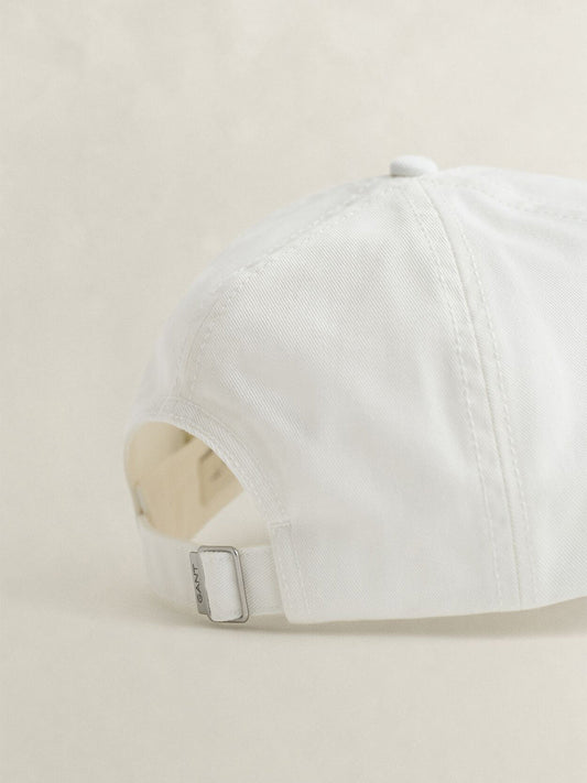 Gant Men White Solid Shield Caps
