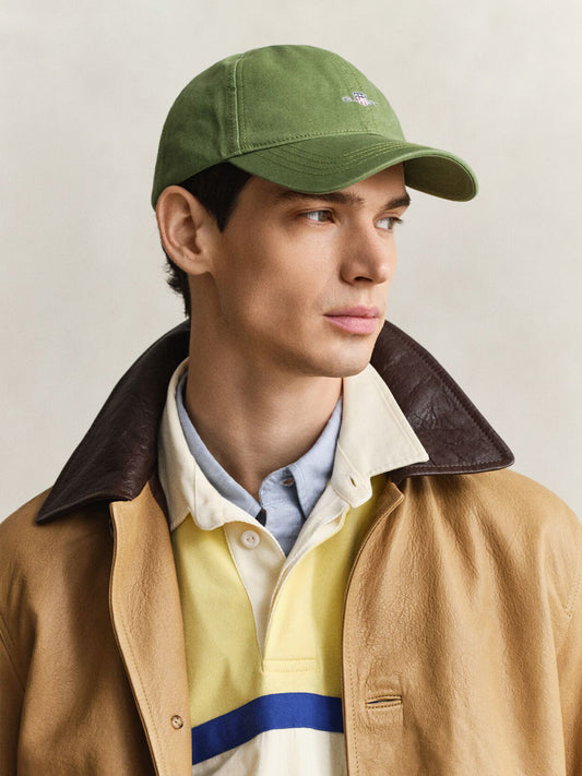 Gant Men Green Solid Shield Caps