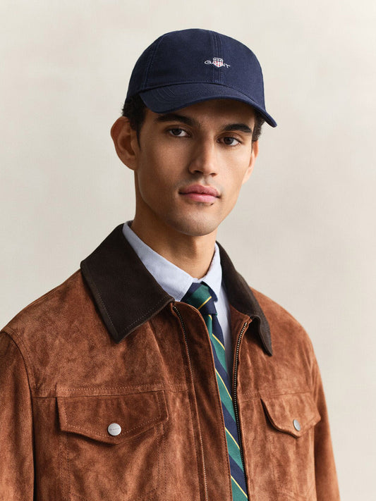 Gant Men Navy Blue Solid Shield Caps