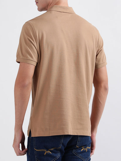 Gant Warm Khaki Regular Fit Polo T-Shirt