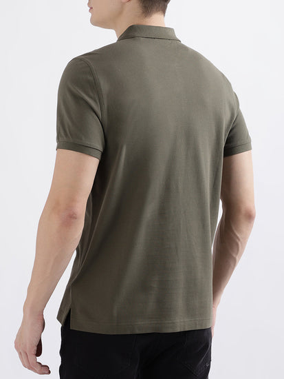 Gant Olive Fashion Regular Fit Polo T-Shirt