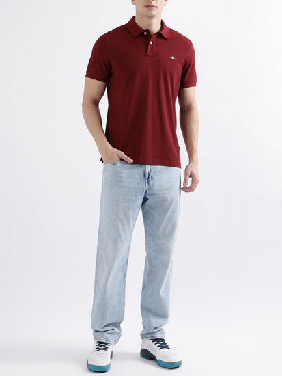 Gant Red Fashion Regular Fit Polo T-Shirt