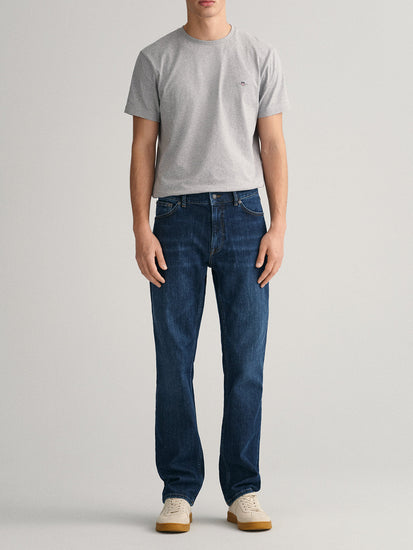 Gant Men Solid Regular Fit Jeans