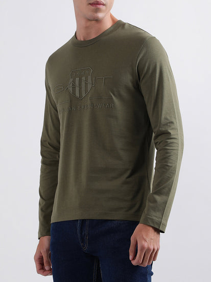 Gant Juniper Green Embroidery Regular Fit T-Shirt