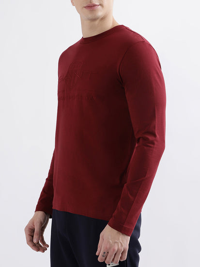 Gant Red Fashion Embroidery Regular Fit T-Shirt