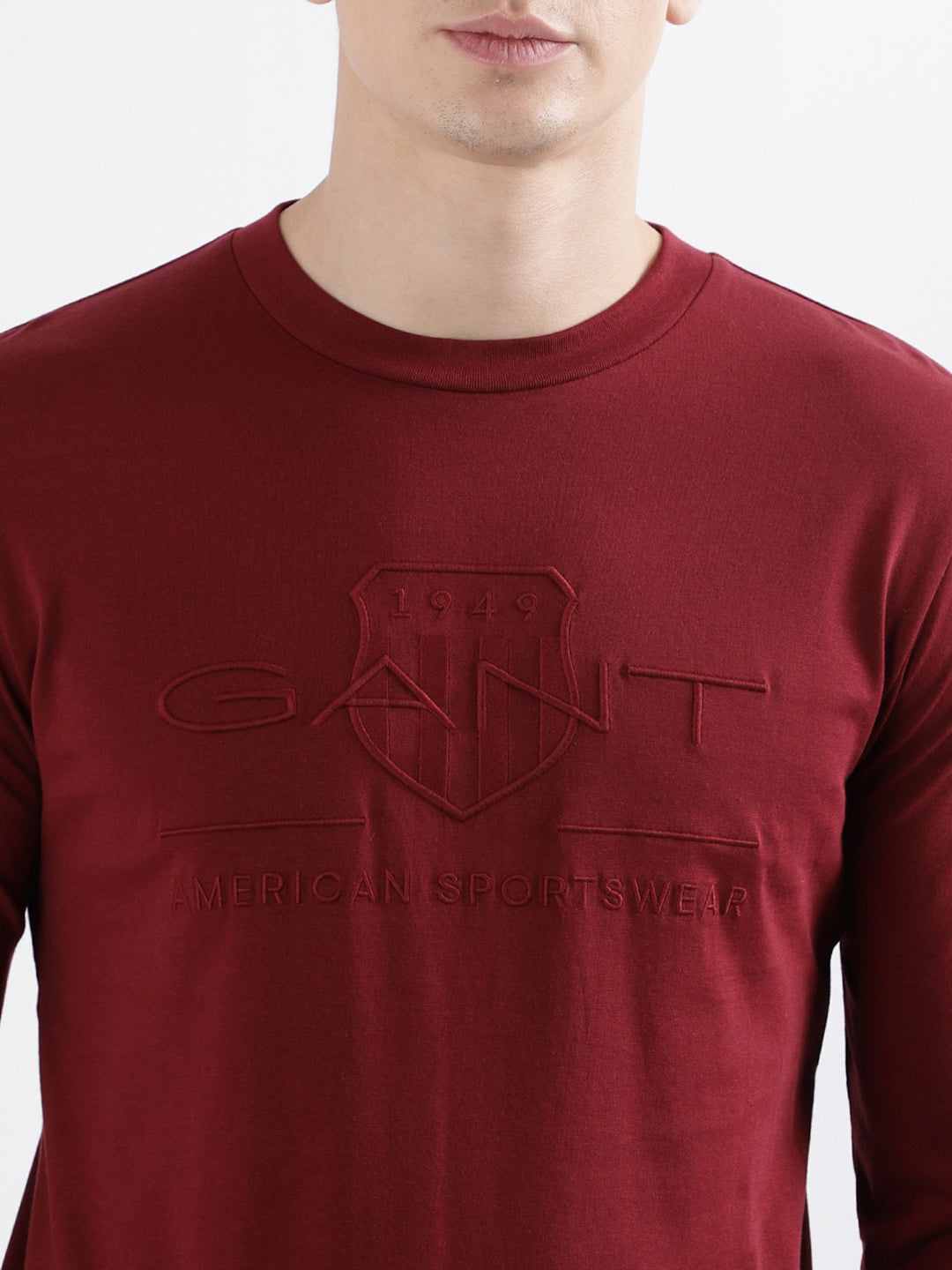 Gant Red Fashion Embroidery Regular Fit T-Shirt