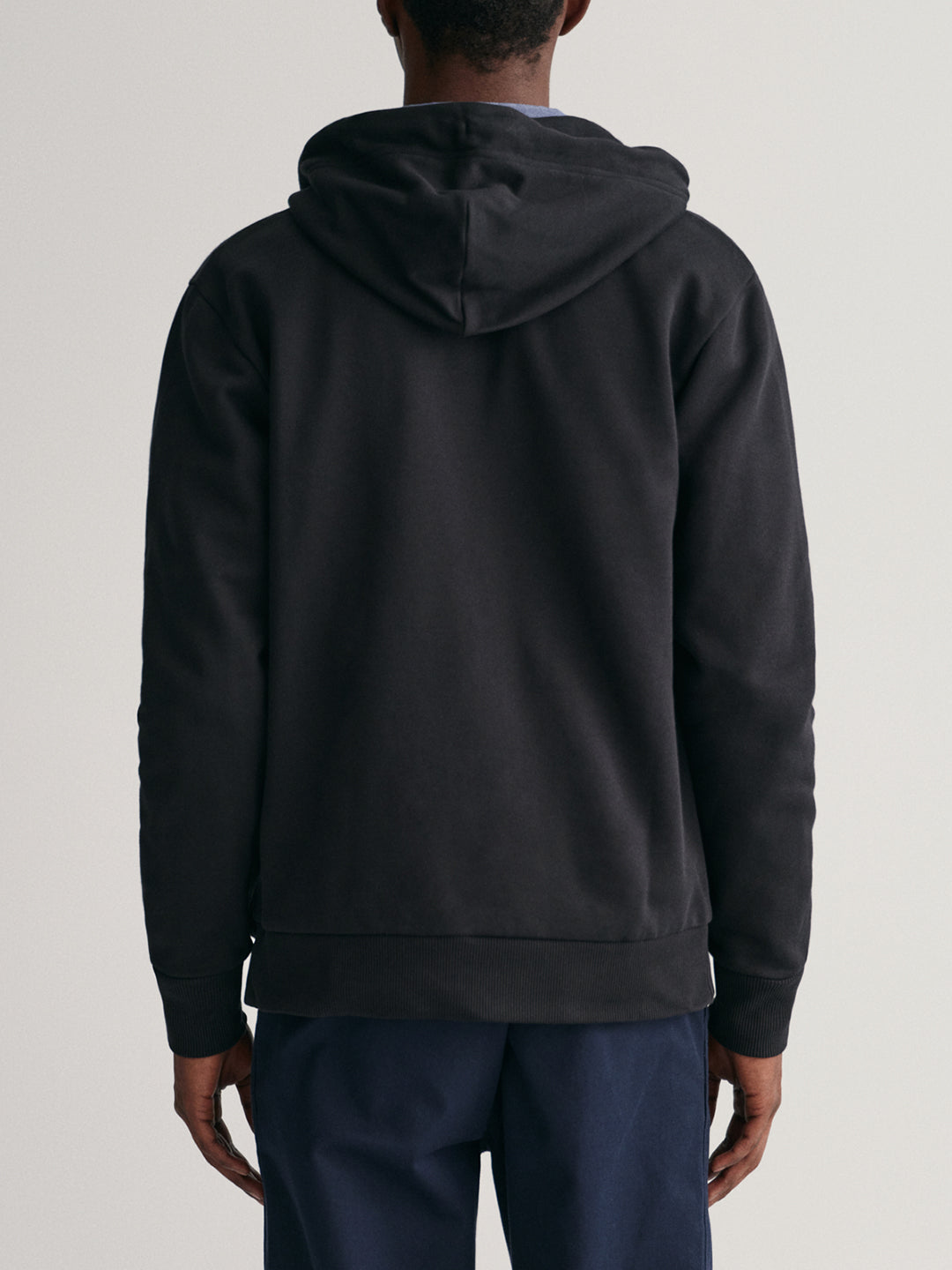 Gant Men Black Solid Hooded Sweatshirt