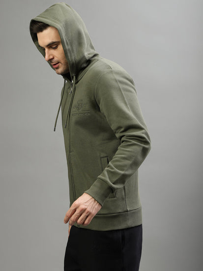 Gant Men Solid Hooded Full Sleeves Sweatshirt