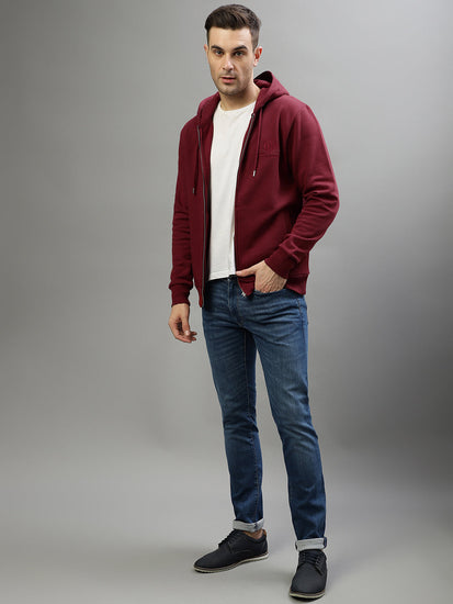 Gant Men Solid Hooded Full Sleeves Sweatshirt