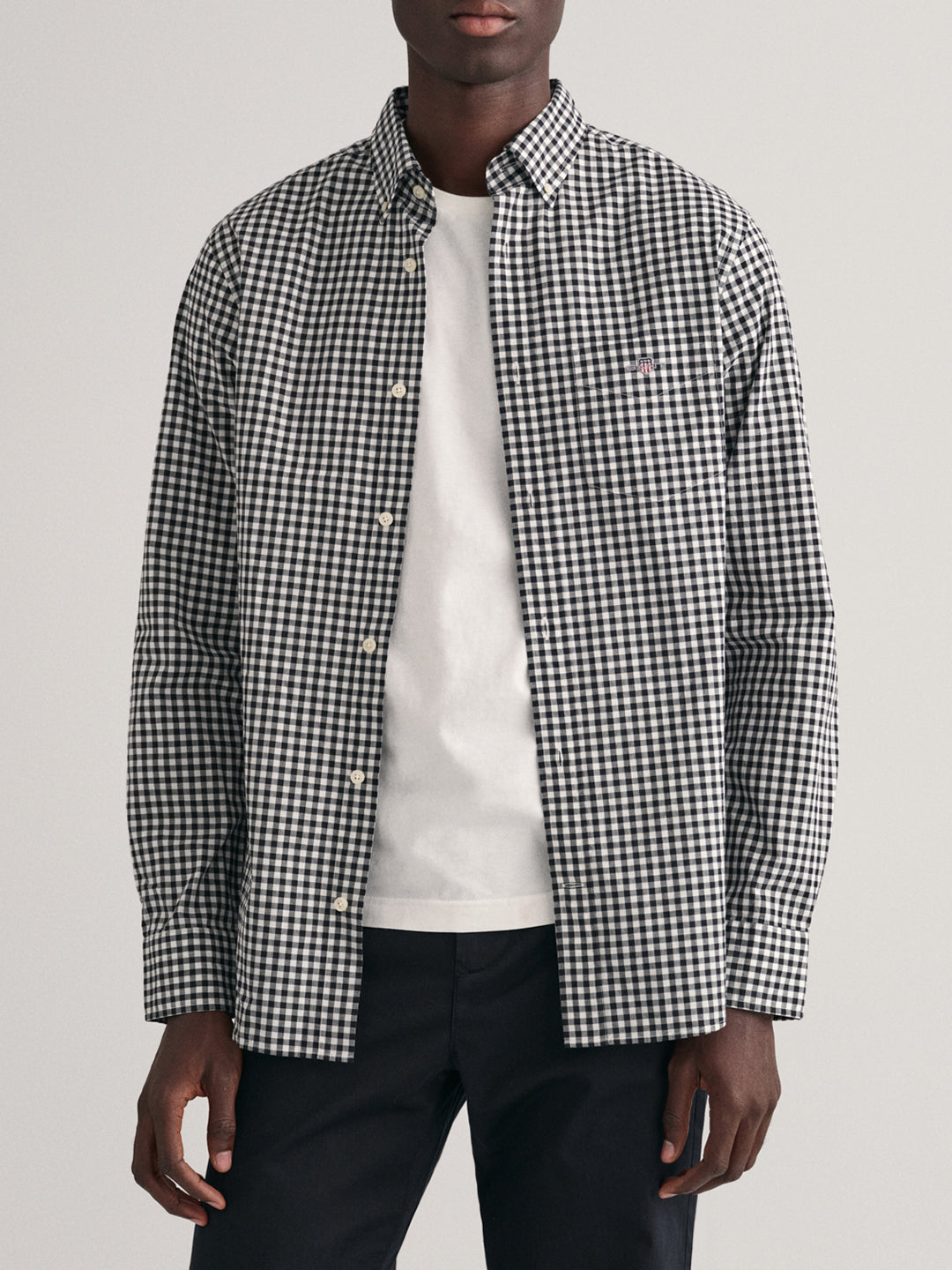 Gant Black Fashion Checked Regular Fit Shirt