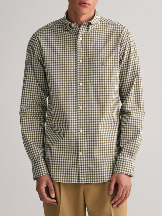 Gant Green Fashion Checked Regular Fit Shirt