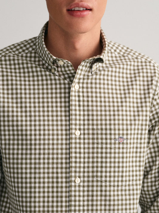 Gant Green Fashion Checked Regular Fit Shirt