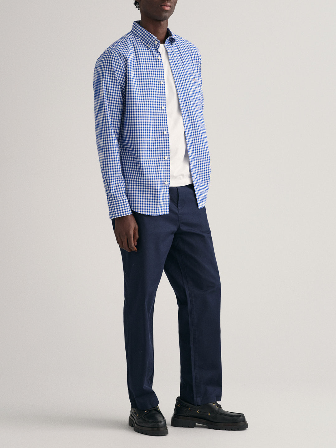 Gant Blue Fashion Checked Regular Fit Shirt