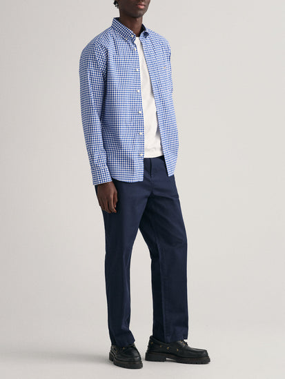 Gant Blue Fashion Checked Regular Fit Shirt