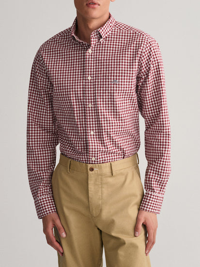 Gant Red Fashion Checked Regular Fit Shirt