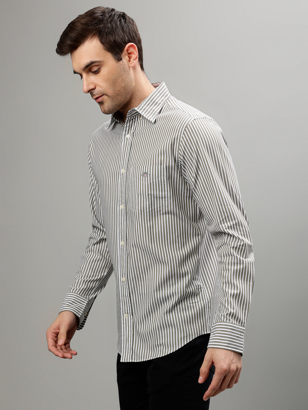 Gant Green Fashion Striped Regular Fit Shirt