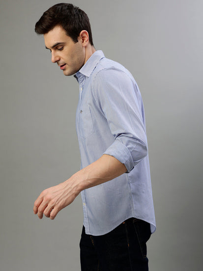 Gant Blue Fashion Striped Regular Fit Shirt