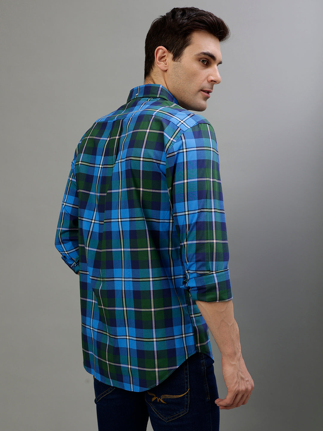 Gant Forest Green Fashion Checked Regular Fit Shirt