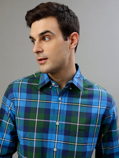 Gant Forest Green Fashion Checked Regular Fit Shirt