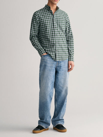 Gant Green Fashion Checked Regular Fit Shirt