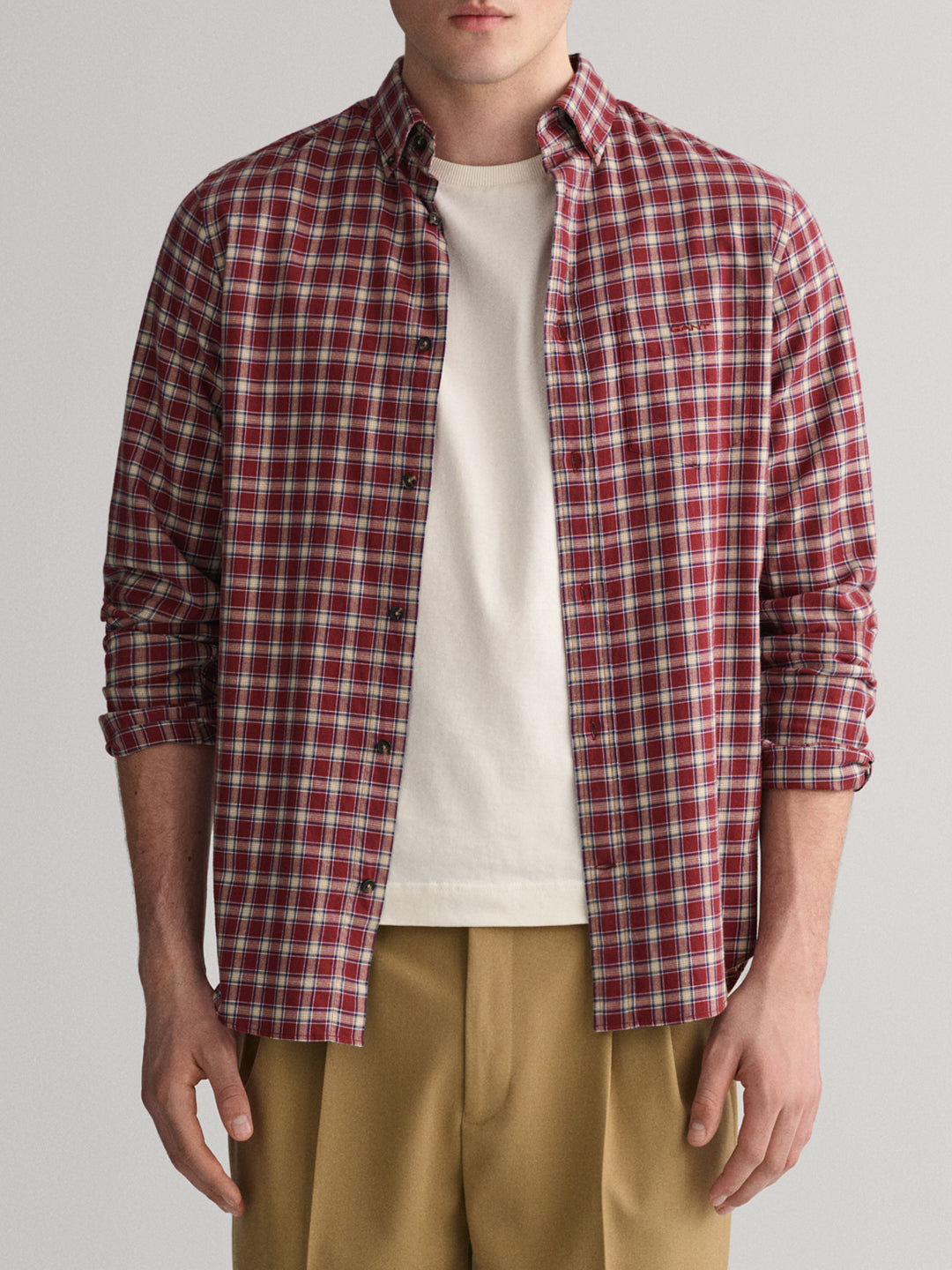 Gant Red Fashion Checked Regular Fit Shirt