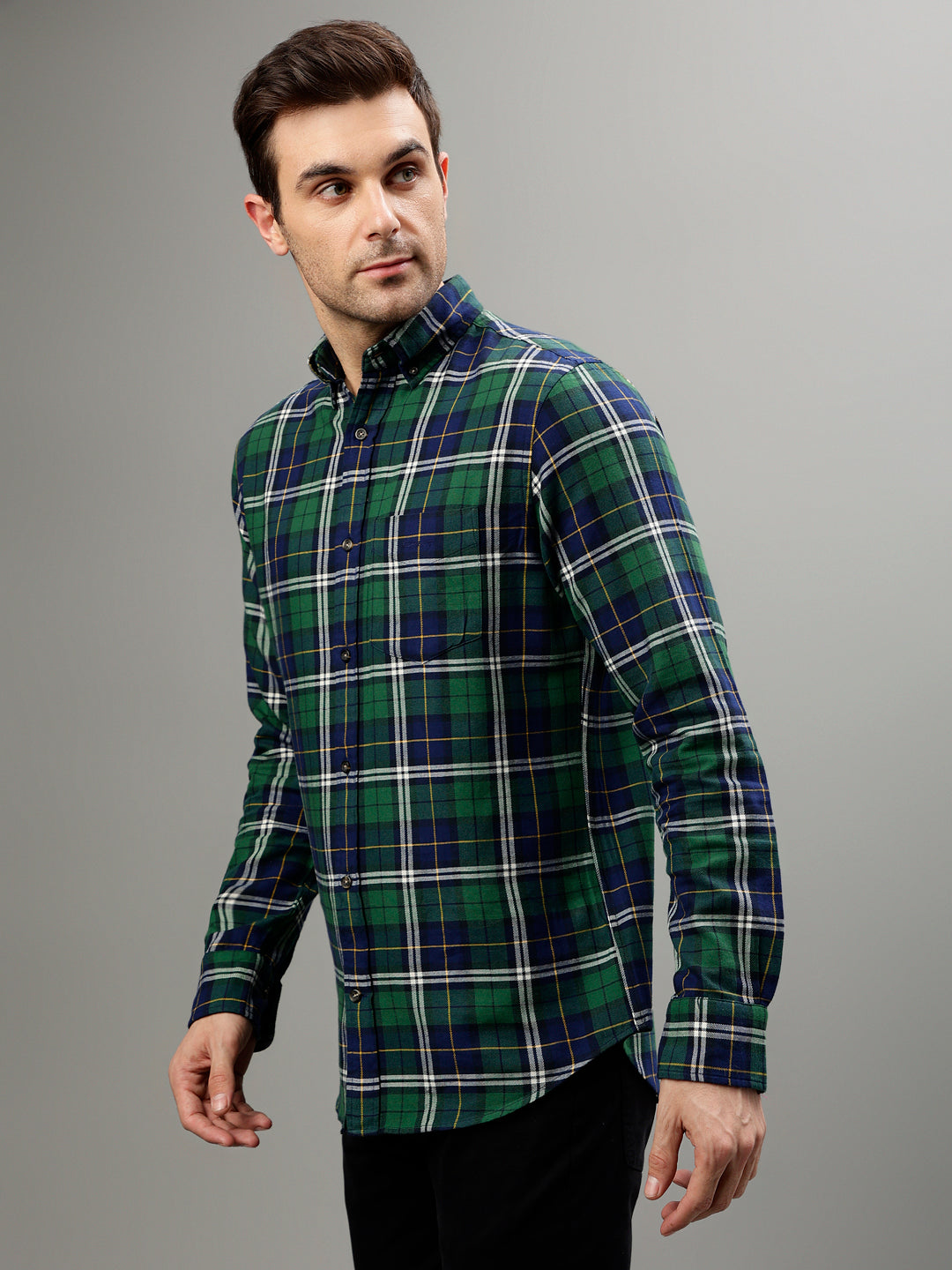 Gant Forest Green Fashion Checked Regular Fit Shirt