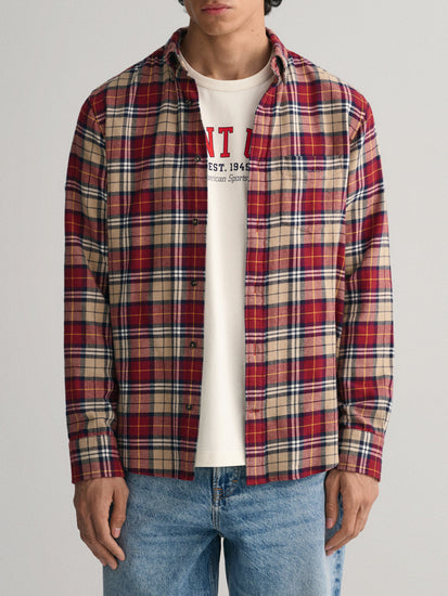 Gant Red Fashion Checked Regular Fit Shirt