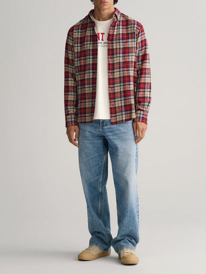 Gant Red Fashion Checked Regular Fit Shirt