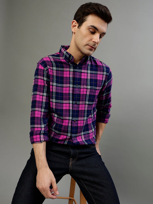 Gant Pink Fashion Checked Regular Fit Shirt