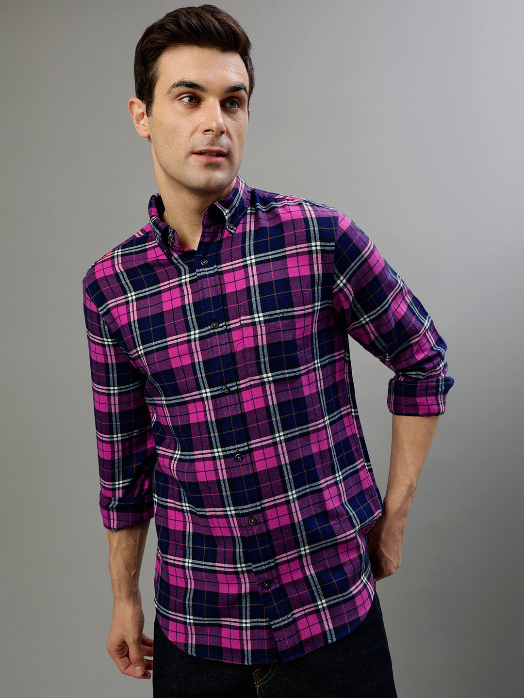 Gant Pink Fashion Checked Regular Fit Shirt