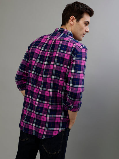 Gant Pink Fashion Checked Regular Fit Shirt