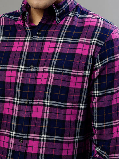 Gant Pink Fashion Checked Regular Fit Shirt