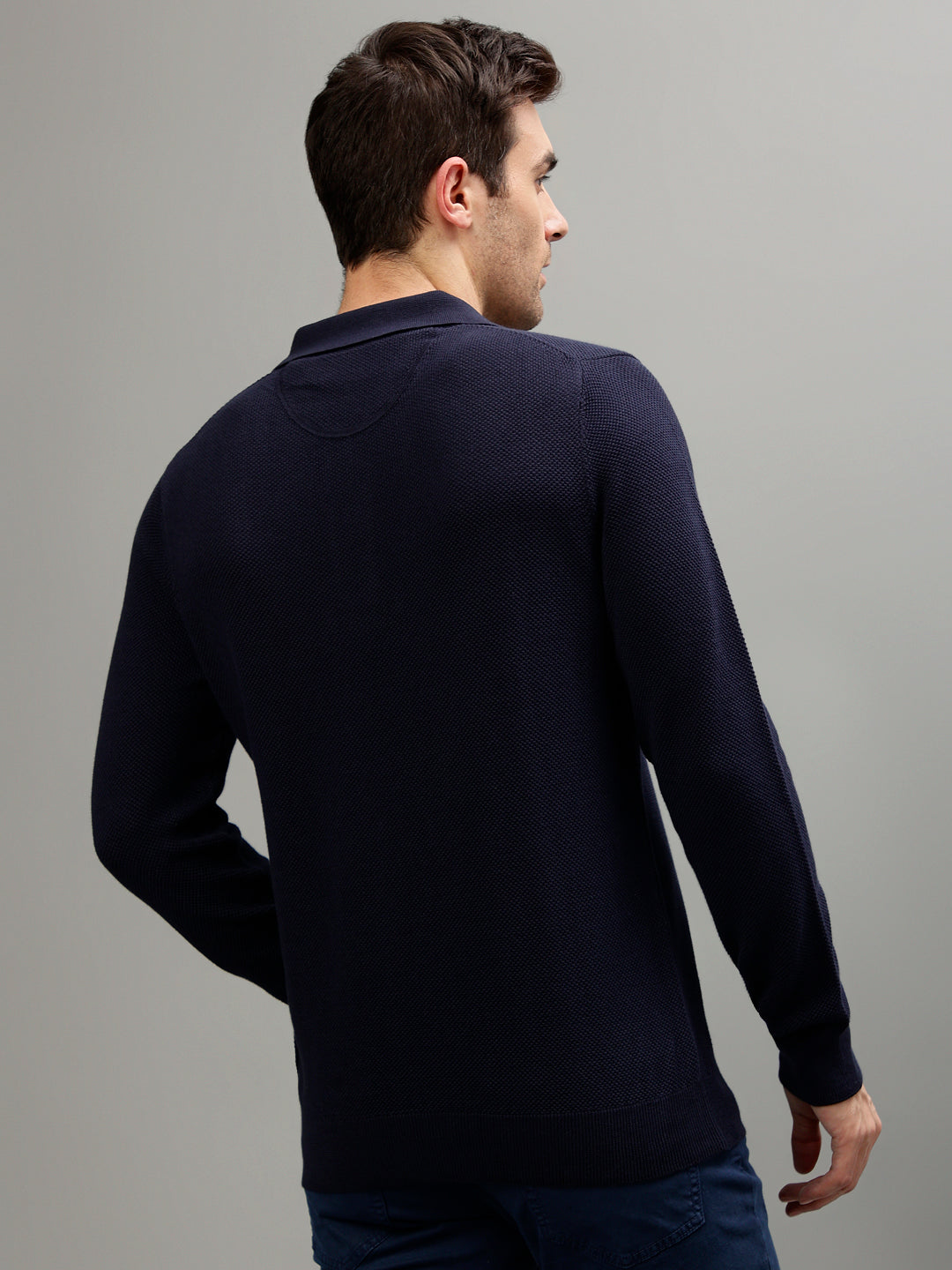 Gant Men Solid Polo Neck Full Sleeves Sweater