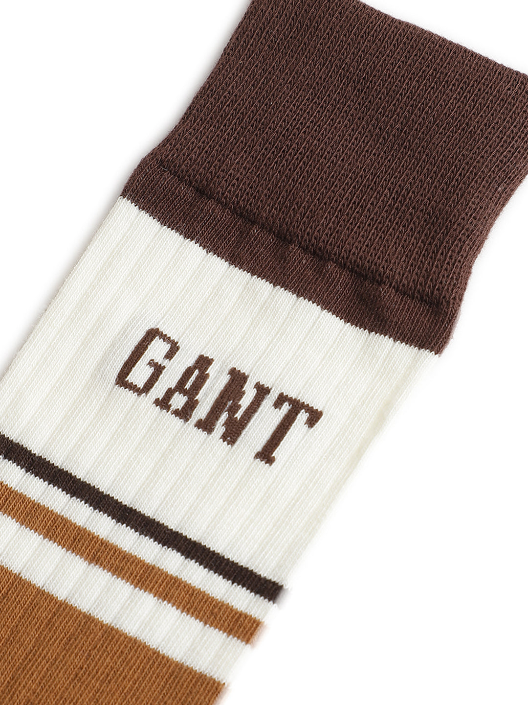 Gant Men Brown Colour Blocked Socks (Pack of 2)