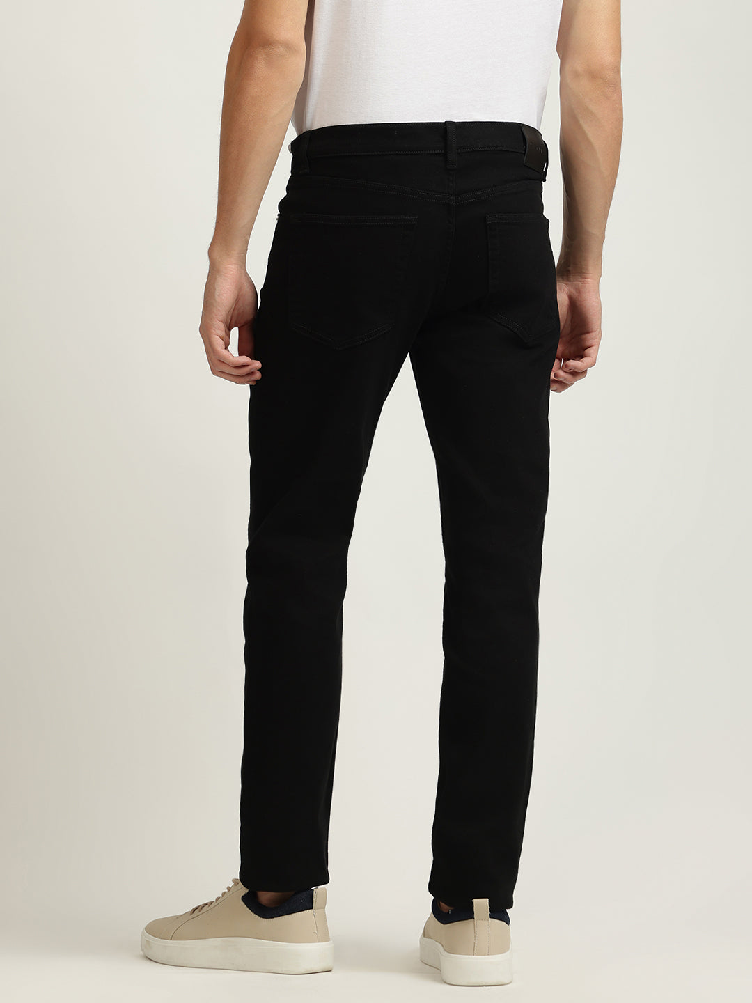 Gant Men Black Solid Slim Fit Mid-Rise Jeans