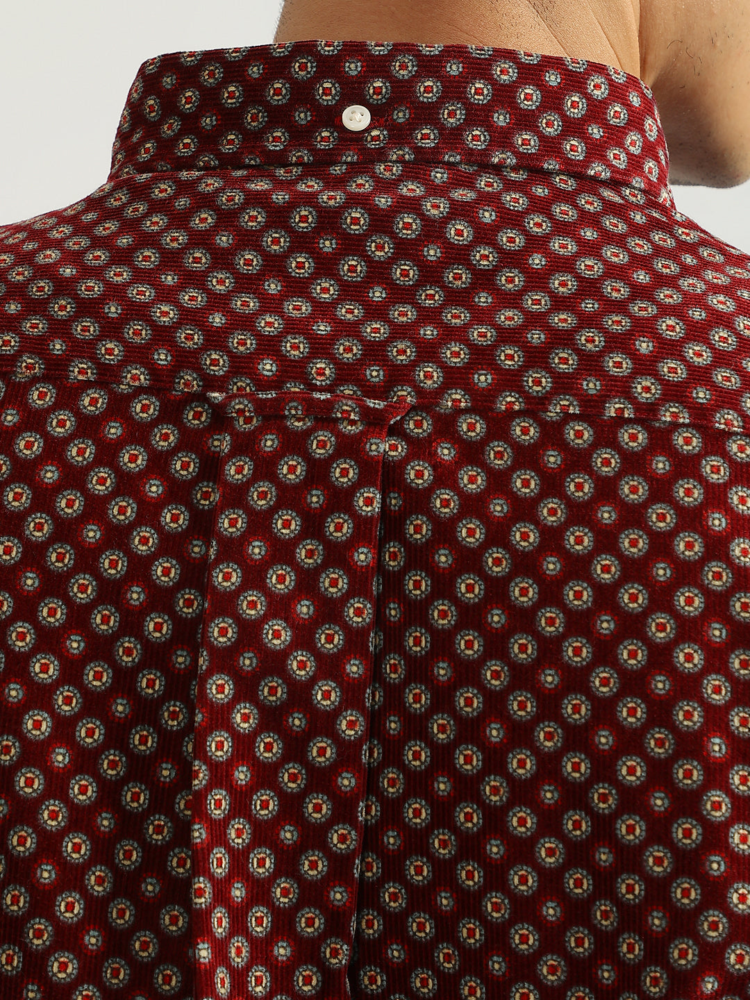 Gant Men Red Printed Button-down Collar Full Sleeves Shirt