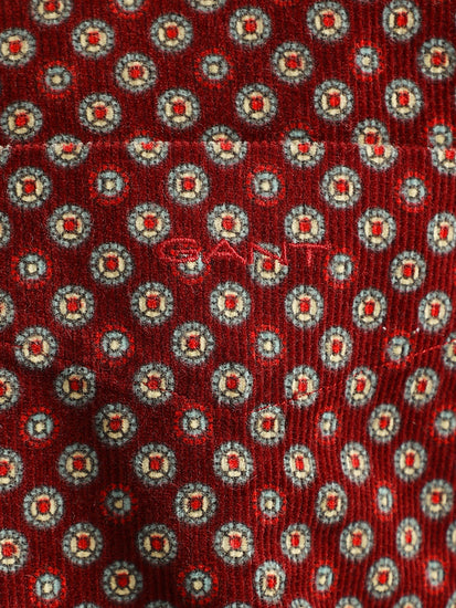 Gant Men Red Printed Button-down Collar Full Sleeves Shirt
