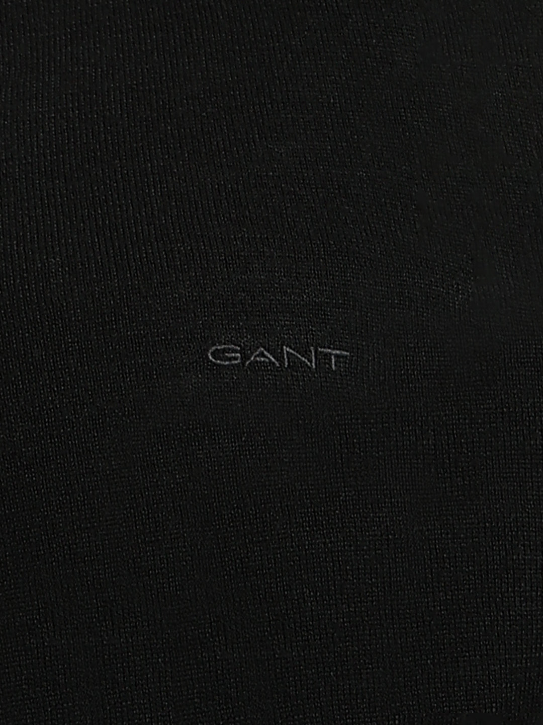 Gant Men Black Solid V-Neck Full Sleeves Pullover Style Sweater