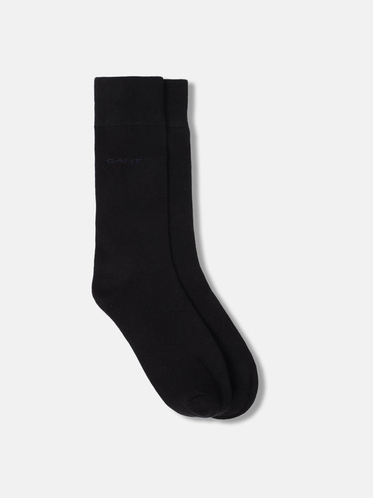 Gant Men Black Solid Calf Length Socks (3 Pair of Socks)