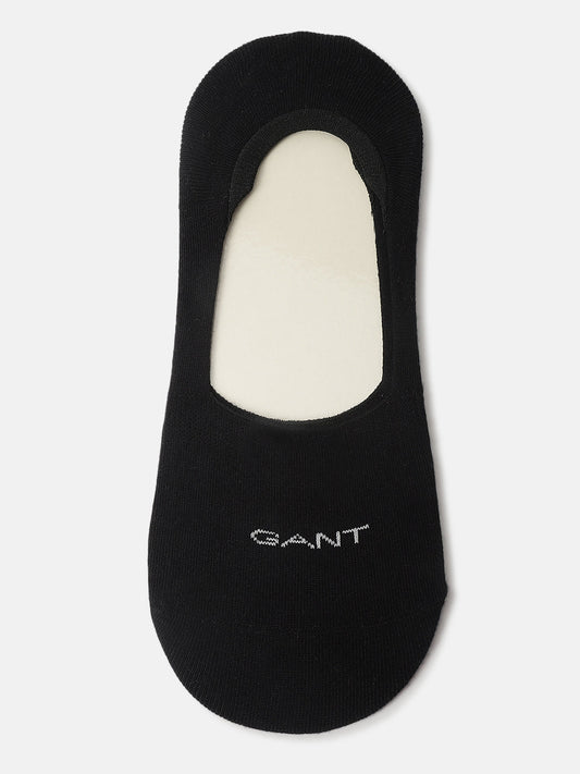 Gant Men Black Solid Shoe-liner Socks (Pack of 2)