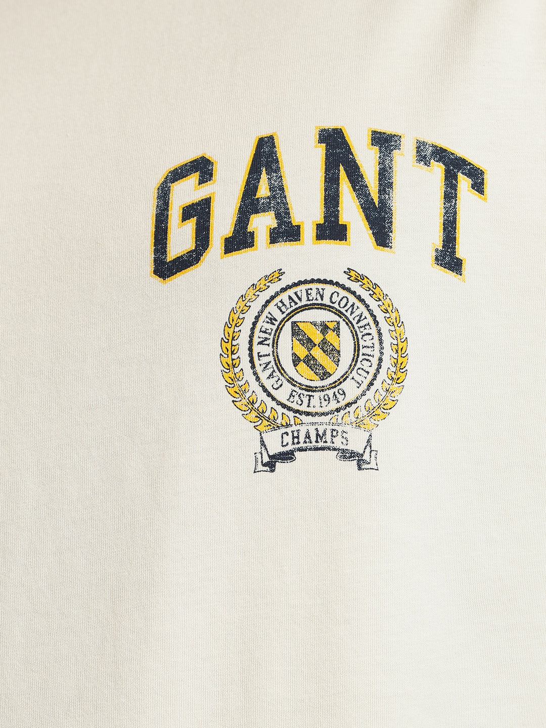 Gant Men Solid Round Neck Short Sleeves T-Shirt