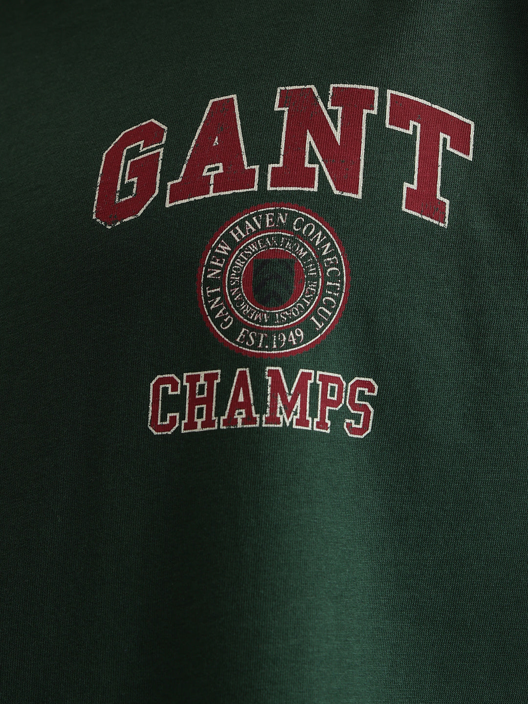 Gant Men Solid Round Neck Short Sleeves Tshirt