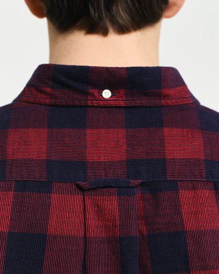 Gant Men Red Checked Button-down Collar Full Sleeves Shirt