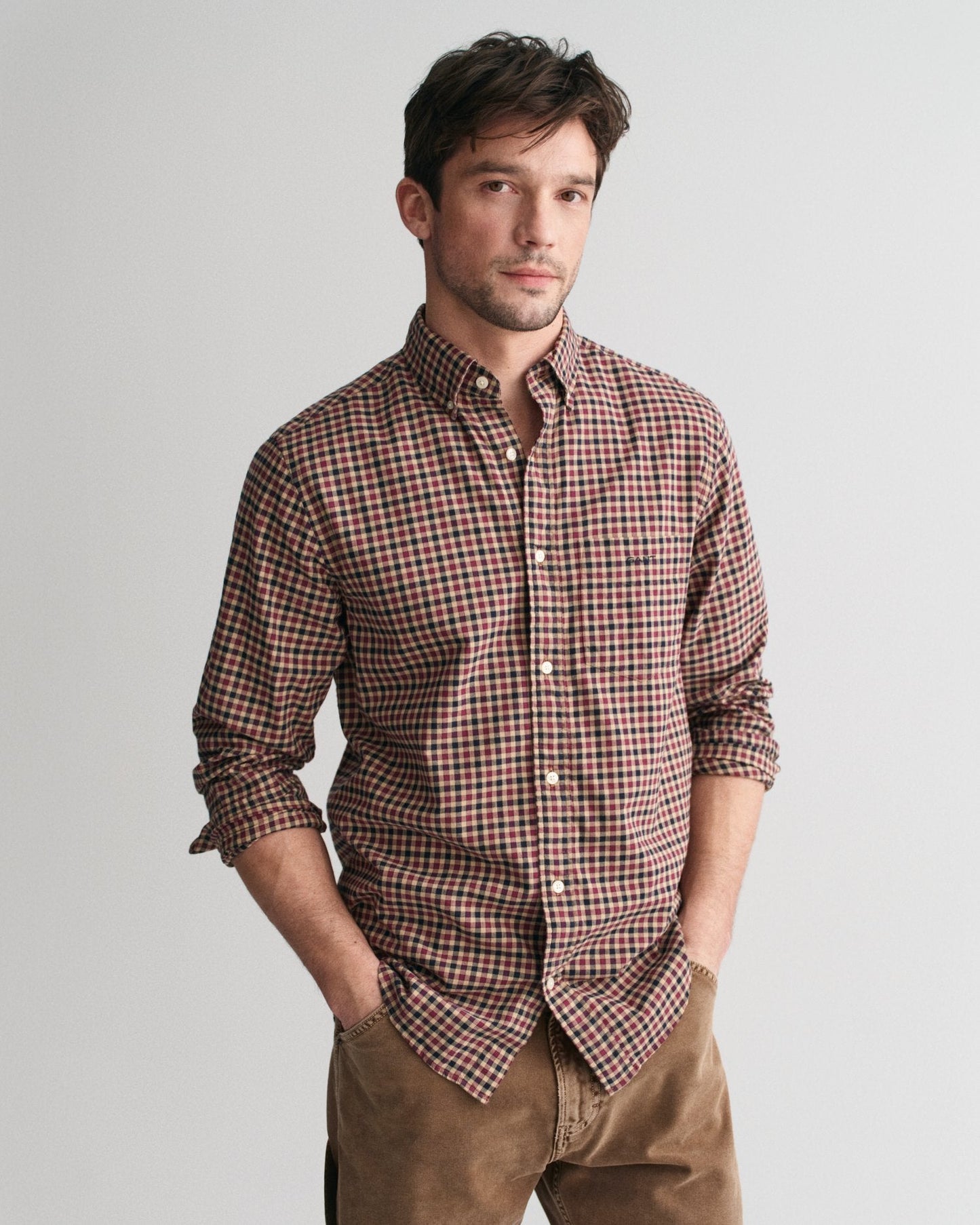 Gant Men Multicolor Checked Button-down Collar Full Sleeves Shirt