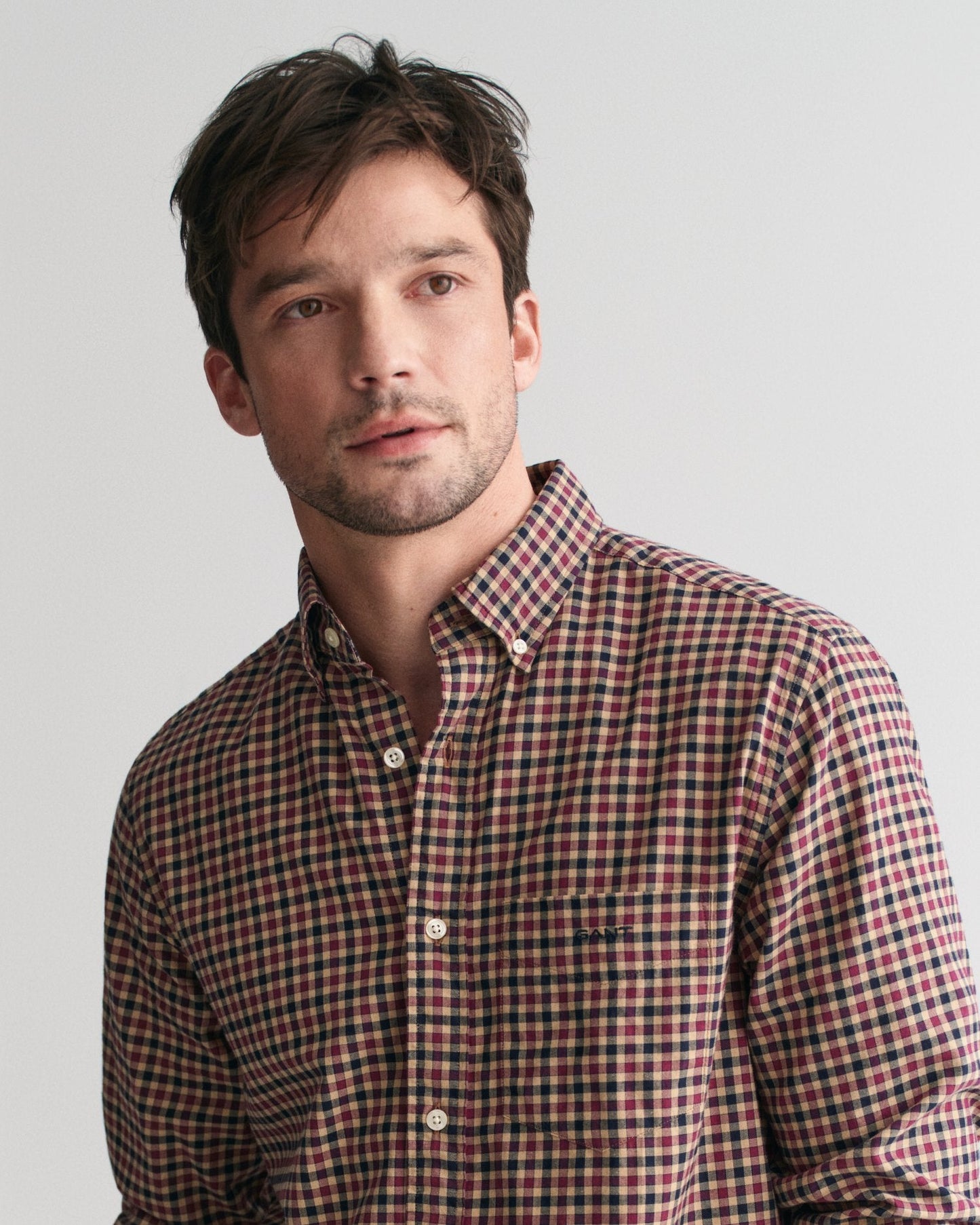 Gant Men Multicolor Checked Button-down Collar Full Sleeves Shirt