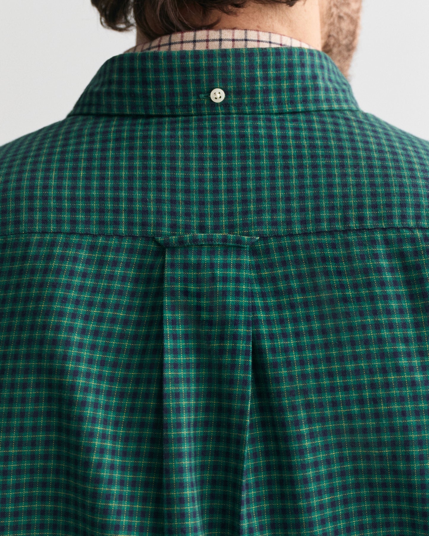 Gant Men Green Checked Button-down Collar Full Sleeves Shirt