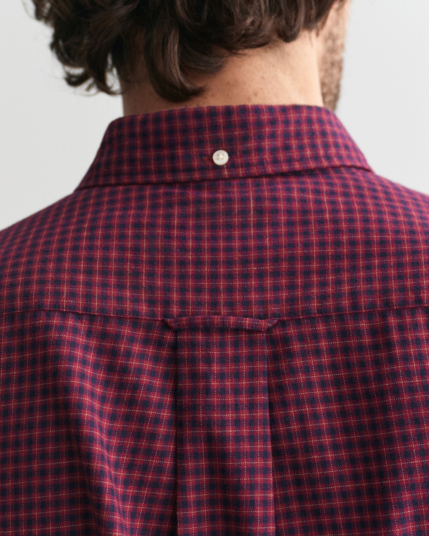 Gant Men Red Checked Button-down Collar Full Sleeves Shirt